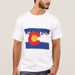 Colorado Flag with Mountains T-Shirt