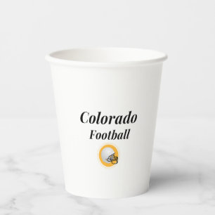Colorado football paper cups