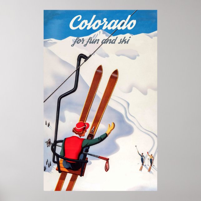 Colorado for Fun and Ski Poster (Front)