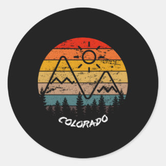 Colorado Forest And Mountains Classic Round Sticker