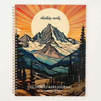 Colorado Fourteener Mountain Art CO 14ers Journal Planner