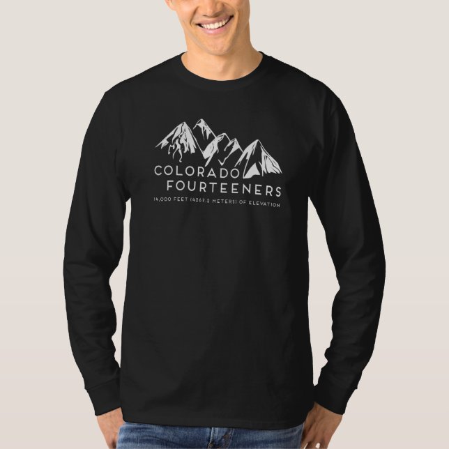 Colorado Fourteeners Rocky Mountain State Hiker Tr T-Shirt (Front)