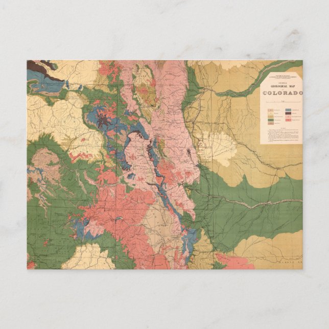 Colorado Geological Map Postcard (Front)