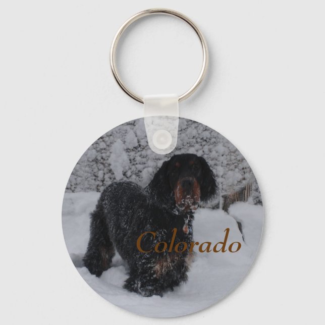 Colorado Gordon Setter Puppy Keychain (Front)