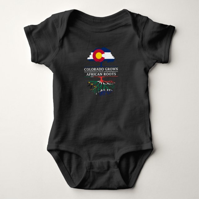 Colorado Grown with South African Roots   South Baby Bodysuit (Front)