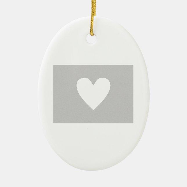 Colorado heart ceramic tree decoration (Front)