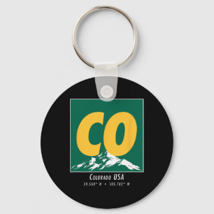 Colorado Hiking And Skiing Co Vintage Mountain Spo Key Ring