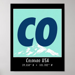 Colorado Hiking And Skiing Co Vintage Mountain Spo Poster