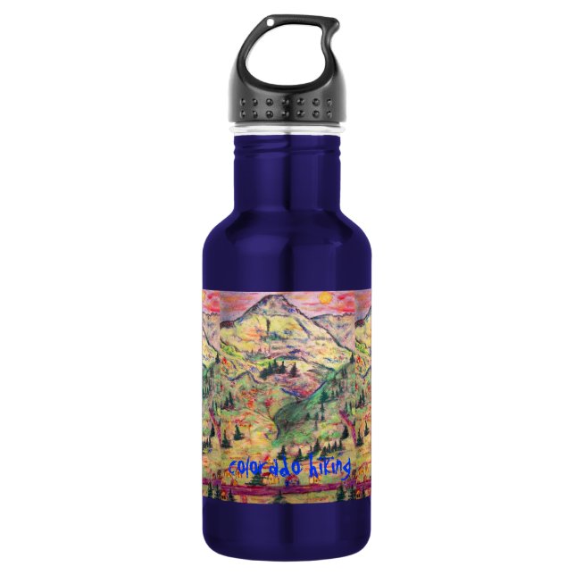 colorado hiking art 532 ml water bottle (Front)