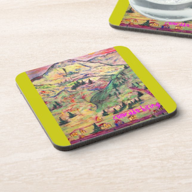 colorado hiking art coaster (Left Side)