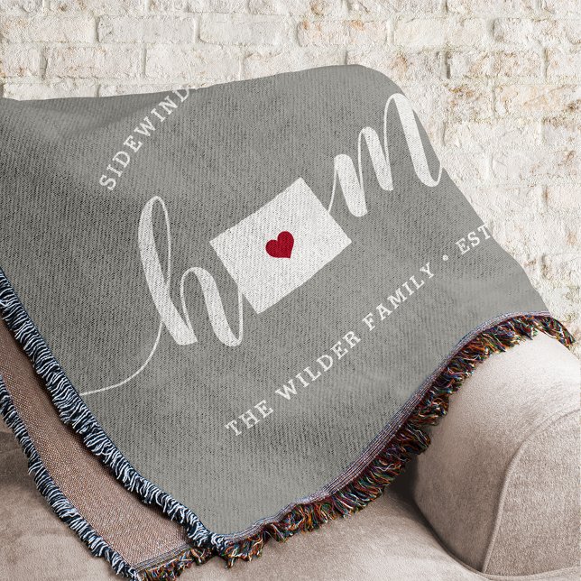 Colorado Home State Personalised Rustic Throw Blanket (Creator Uploaded)