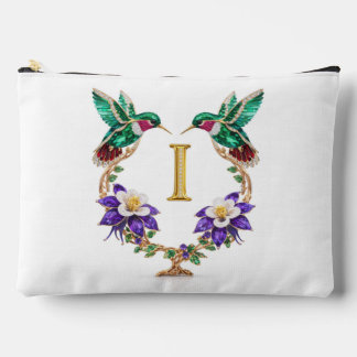 Colorado Hummingbird & Columbine Letter I Wedding Accessory Pouch
