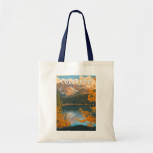 Colorado Illustration Travel Art Vintage Tote Bag