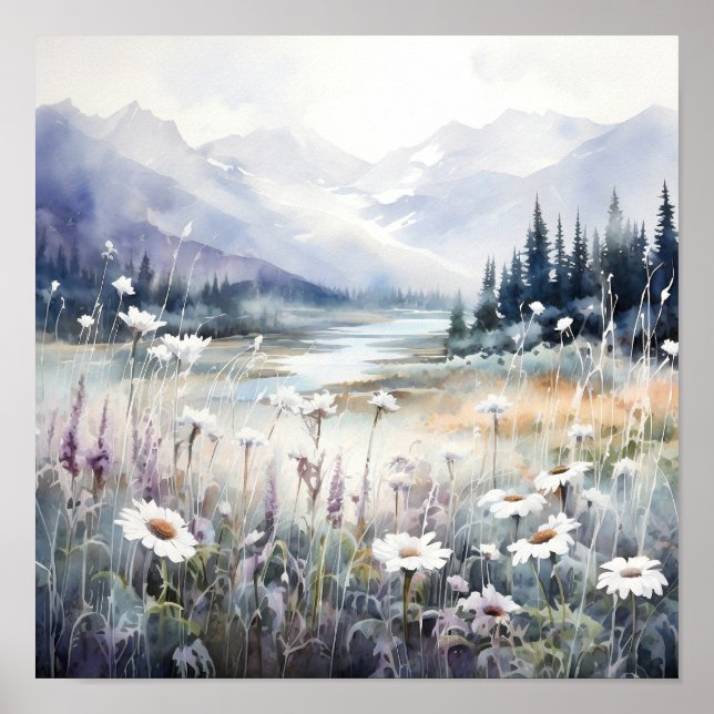 Colorado Landscape Soft Colours Art Poster (Front)