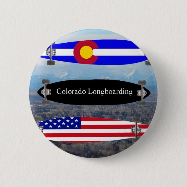 Colorado Longboarding 6 Cm Round Badge (Front)
