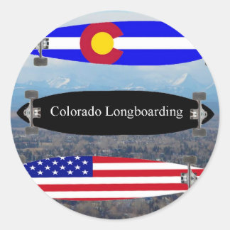 Colorado Longboarding Classic Round Sticker