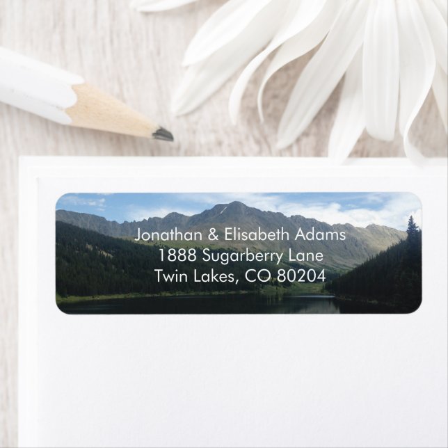 Colorado Majestic Mountains Return Address Label (Insitu)