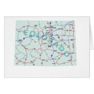 Colorado Map Blank Card