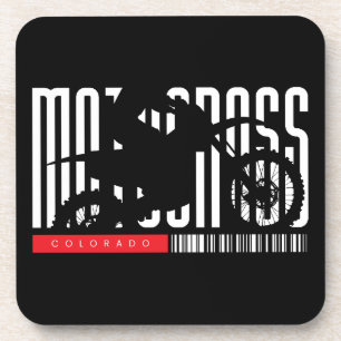 Colorado Motocross Motorcycle Silhouette Coaster