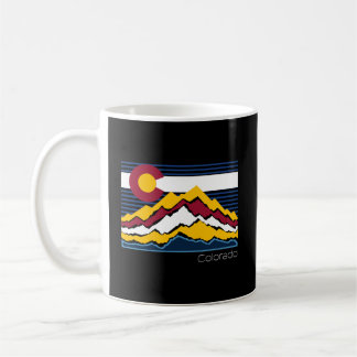 Colorado Mountain Flag Vintage Graphic Coffee Mug