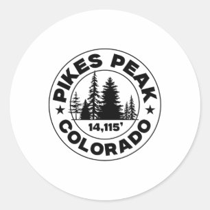 Colorado Mountain Hiking Vintage Pikes Peak  Classic Round Sticker