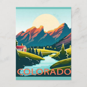 Colorado Mountain Landscape National Park Postcard