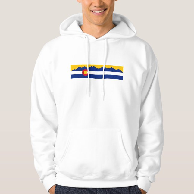 Colorado Mountain Range Flag Hoodie (Front)