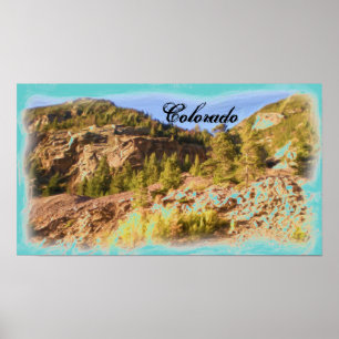Colorado mountain scenery poster
