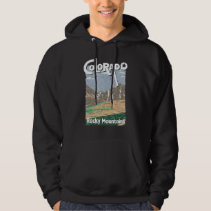 Colorado Mountain State Rocky Mountains Skiing Hik Hoodie