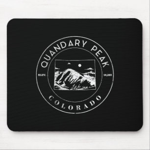 Colorado Mountain State Shape Hiking Quandary Peak Mouse Pad