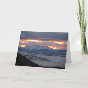 Colorado Mountain Sunset Card