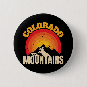 Colorado Mountains 6 Cm Round Badge