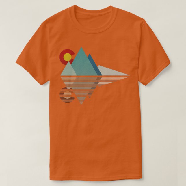 Colorado Mountains Geometric T-Shirt (Design Front)