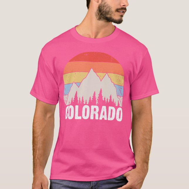Colorado Mountains Nature Hiking Climbing T-Shirt (Front)