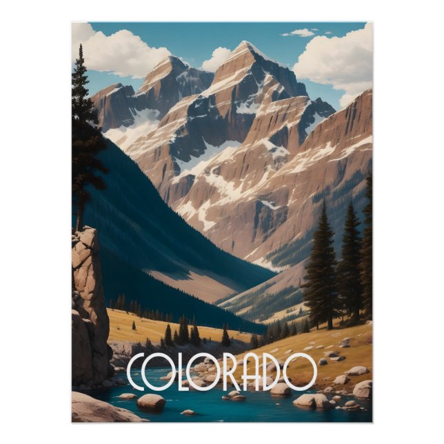 Colorado Mountains Travel Poster (Front)