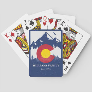 Colorado Mountains Vintage Co Flag Souvenirs Playing Cards