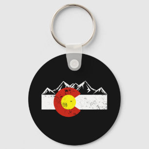 Colorado Mountains Vintage Key Ring