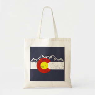 Colorado Mountains Vintage Tote Bag