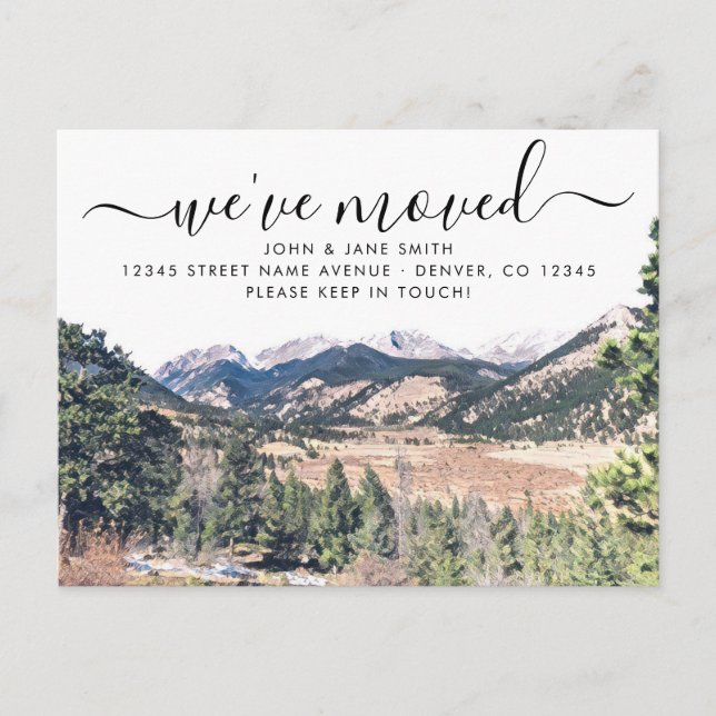 Colorado Moving Announcement Postcard (Front)