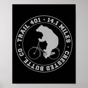 Colorado Mtb Mountain Biking Cycling Trail 401 Bik Poster