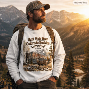 Colorado Mule Deer Bowhunting Mountain Sweatshirt