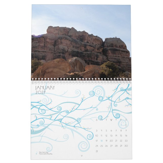 Colorado National Monument Calendar (Jan 2027)