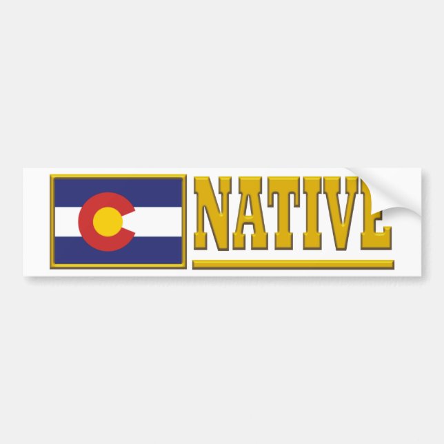 Colorado Native Bumper Sticker (Front)