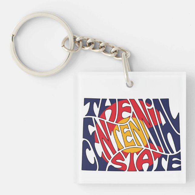 Colorado Nickname Word Art Key Ring (Front)