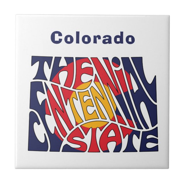 Colorado Nickname Word Art Tile (Front)