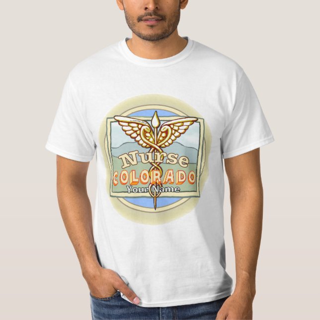 Colorado Nurse Caduceus T-Shirt (Front)