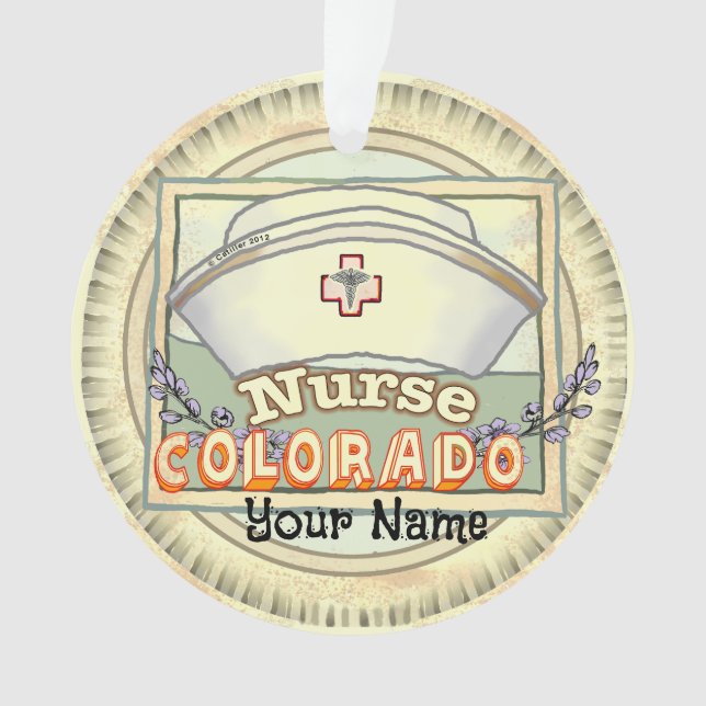 Colorado Nurse Ornament (Front)