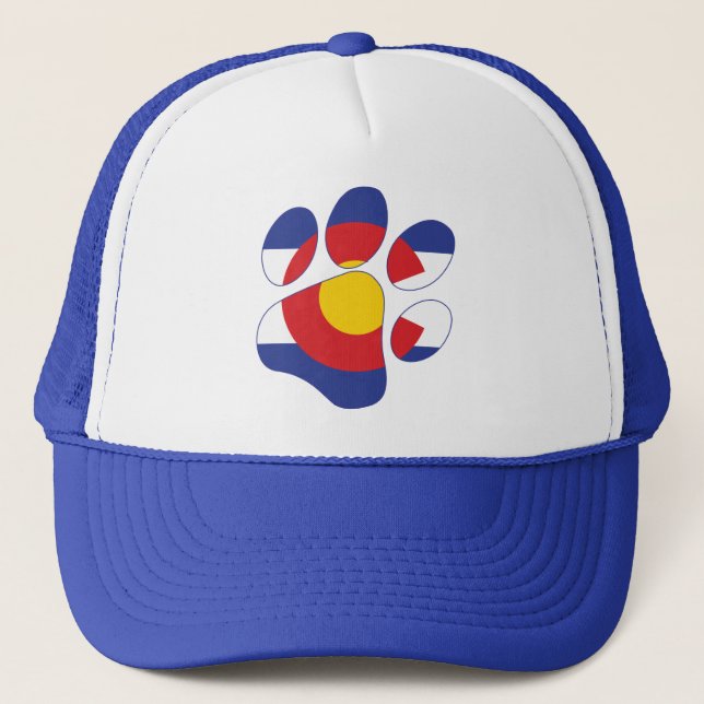 Colorado-Paw-Print-1 Trucker Hat (Front)