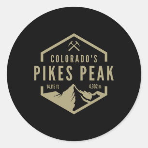 Colorado Pikes Peak Classic Round Sticker