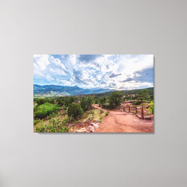 Colorado Pikes Peak Evening Hike Canvas Print (Front)